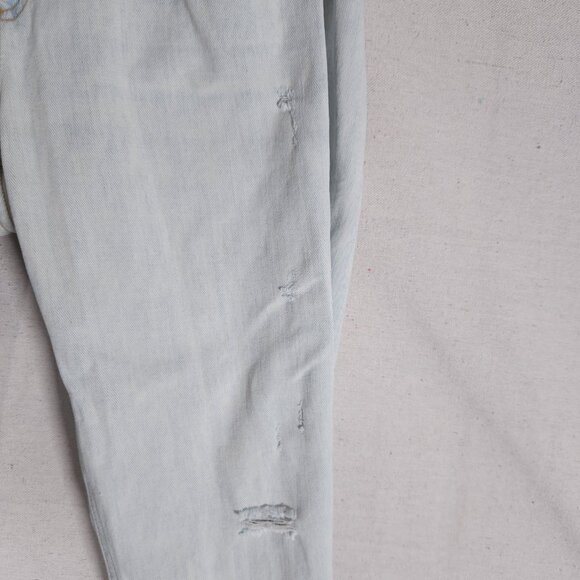 Rag & Bone Womens Low Rise Slim Boyfriend Jeans 26 Light Wash Distressed Raw Hem - Picture 11 of 16